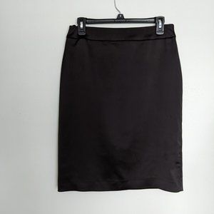 Tadashi Collection Black Satin Pencil Skirt - 8